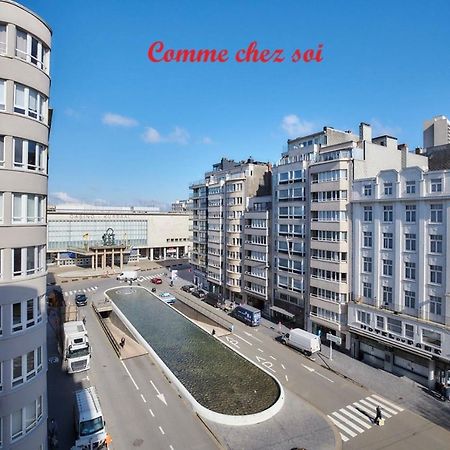 Lichtrijk En Comfortabel Hoekappartement Met Gratis Parking En Zeer Centraal Gelegen - Comme Chez Soi 奥斯滕德 外观 照片