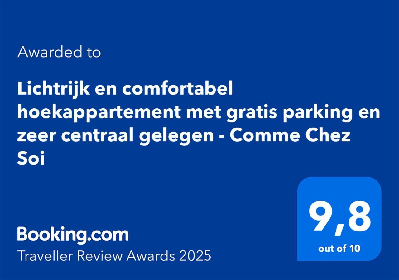 Lichtrijk En Comfortabel Hoekappartement Met Gratis Parking En Zeer Centraal Gelegen - Comme Chez Soi 奥斯滕德 外观 照片